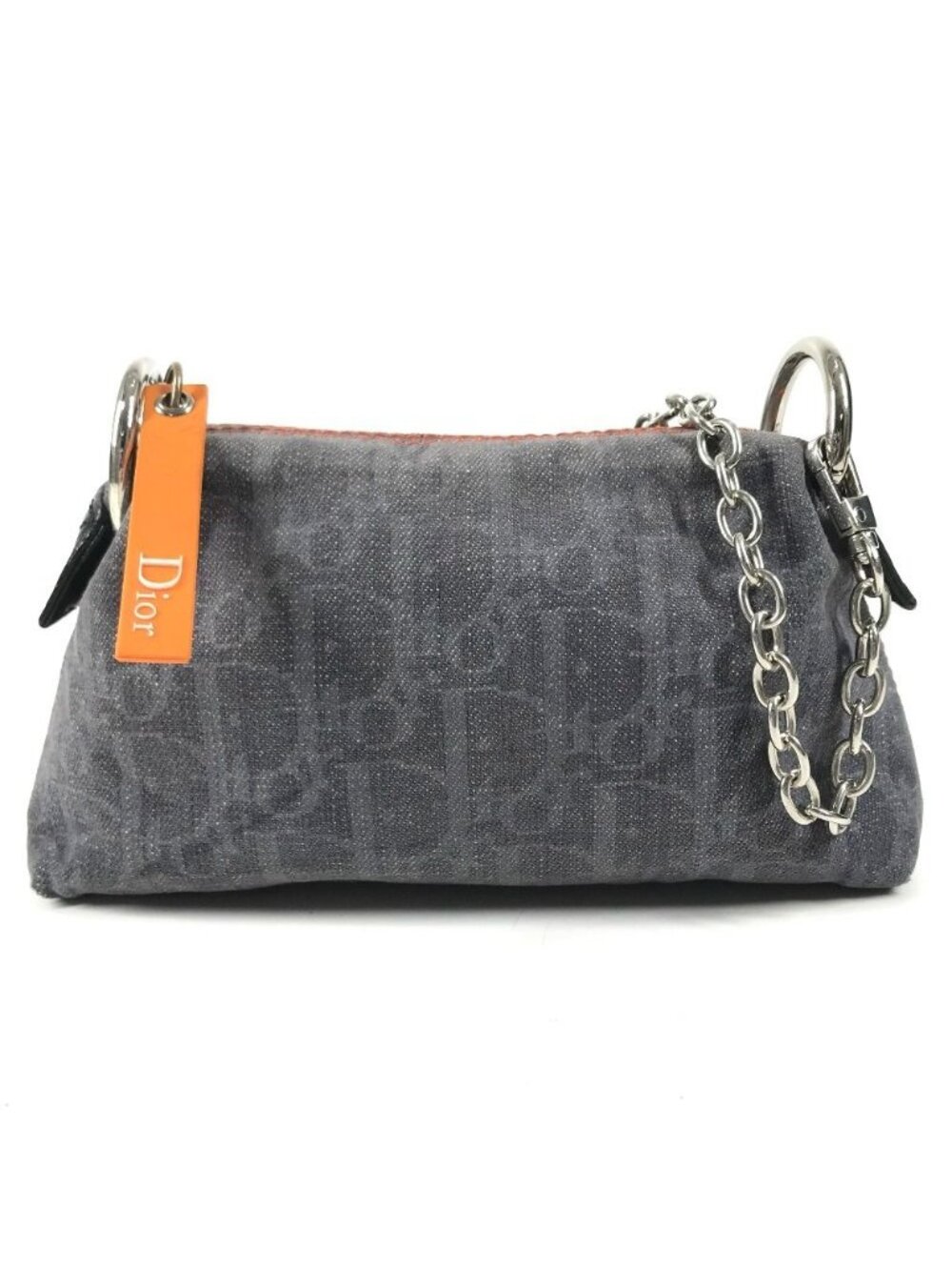 Dior Makeup Pouch Logo Denim Flight Trotter Navy